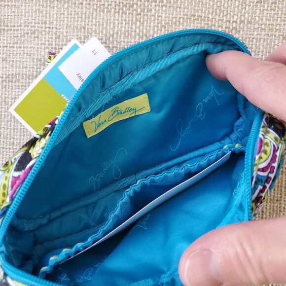 Vera Bradley Zoe Silk Paisley Shoulder Bag & Wristlet - Picture 12 of 13